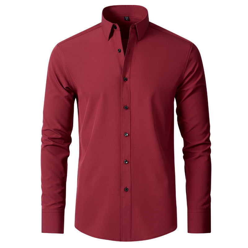 Men's Non-Iron Business Shirt with Full Elasticity