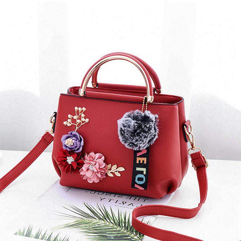 Floral Tattoo Shoulder Bag for Women