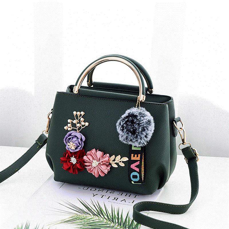 Floral Tattoo Shoulder Bag for Women