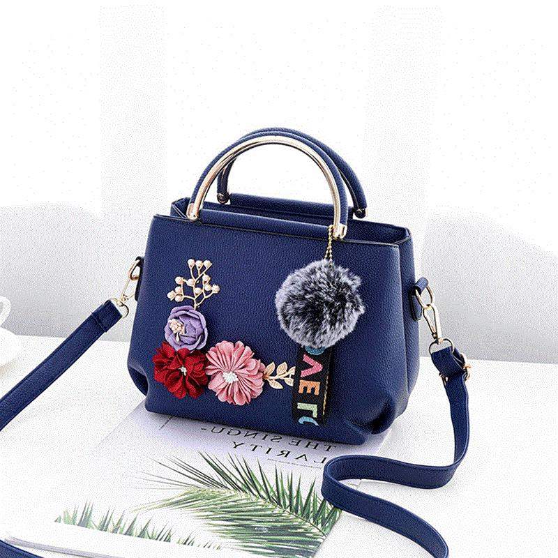 Floral Tattoo Shoulder Bag for Women