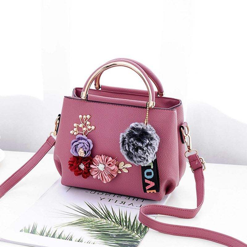 Floral Tattoo Shoulder Bag for Women