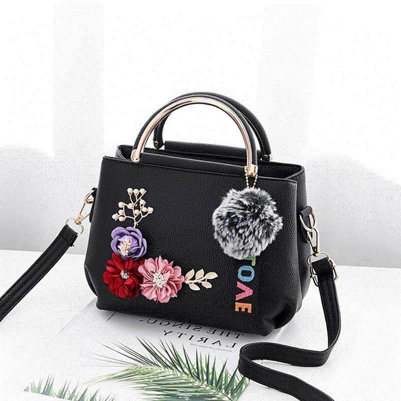 Floral Tattoo Shoulder Bag for Women