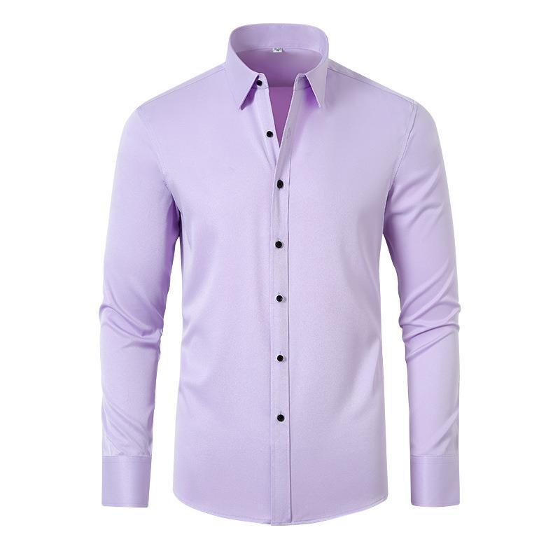 Men's Non-Iron Business Shirt with Full Elasticity