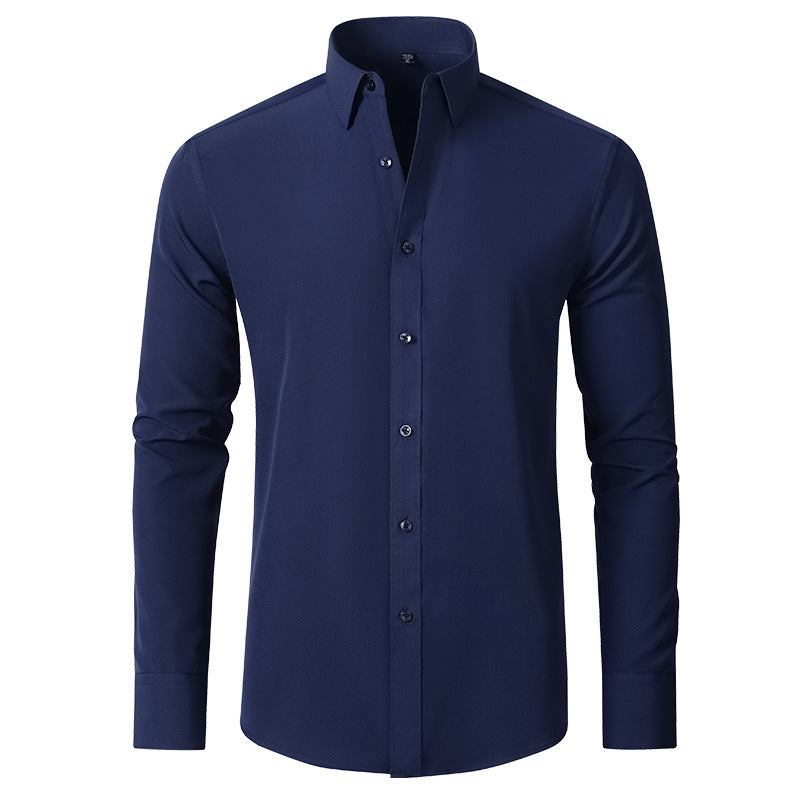 Men's Non-Iron Business Shirt with Full Elasticity