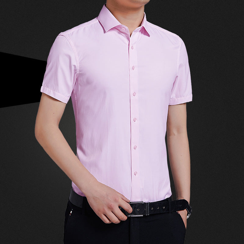 Men's Solid Color Non-Iron Business Shirt