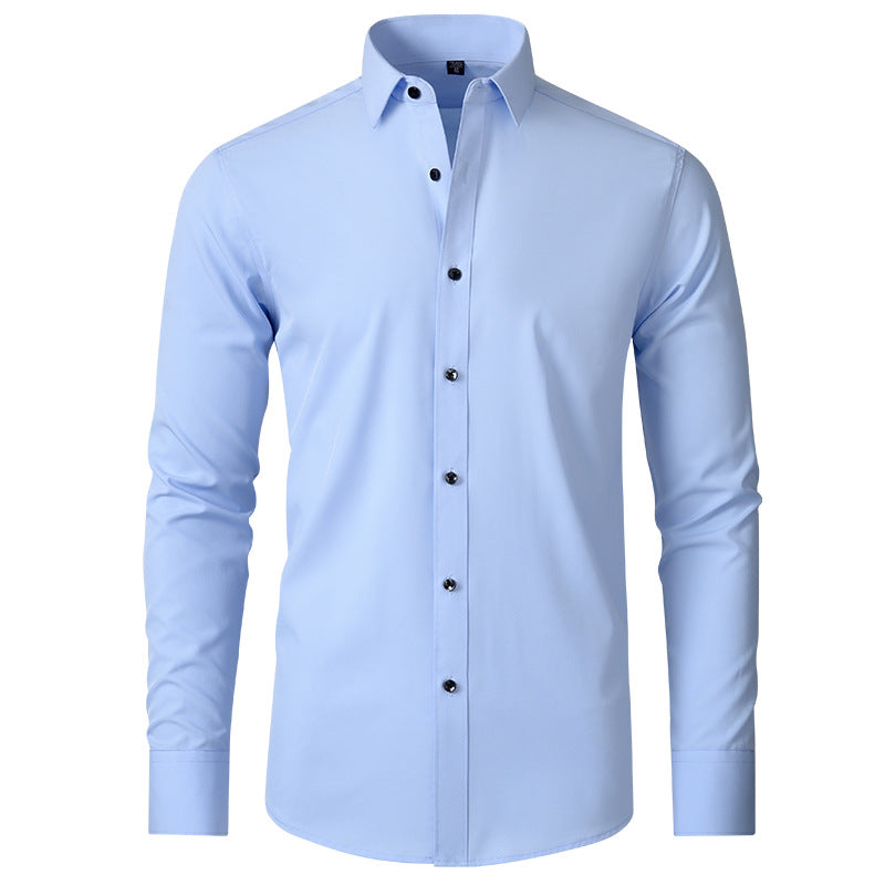 Men's Non-Iron Business Shirt with Full Elasticity