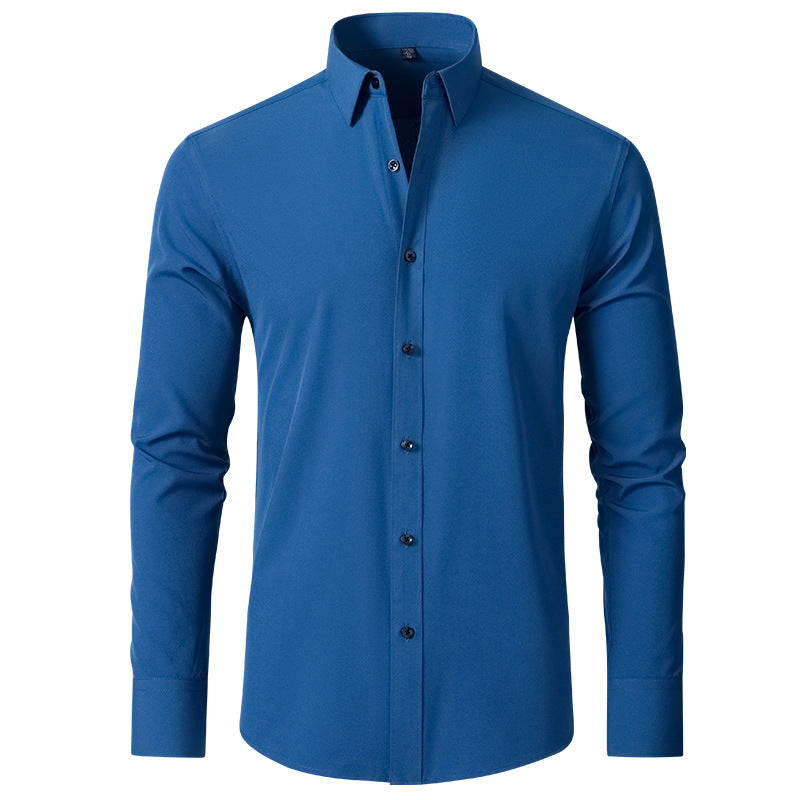 Men's Non-Iron Business Shirt with Full Elasticity