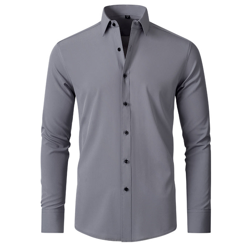 Men's Non-Iron Business Shirt with Full Elasticity