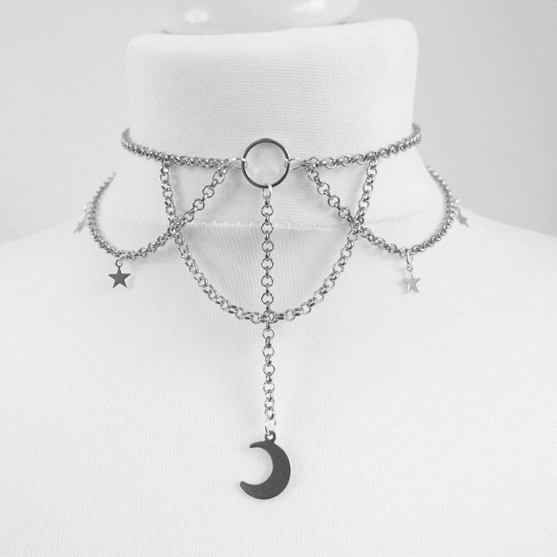 Moon Star Cute Pendant Necklace Fashion