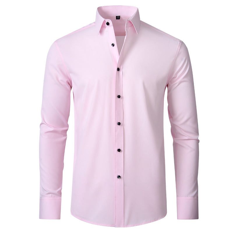 Men's Non-Iron Business Shirt with Full Elasticity