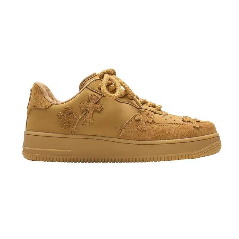 Retro Wheat Platform Sneakers for Women