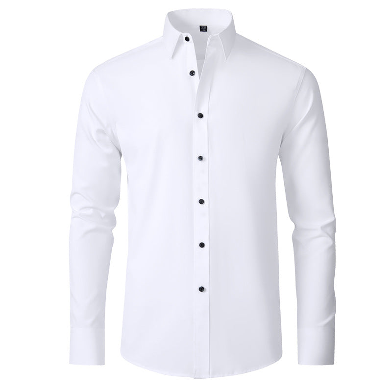 Men's Non-Iron Business Shirt with Full Elasticity