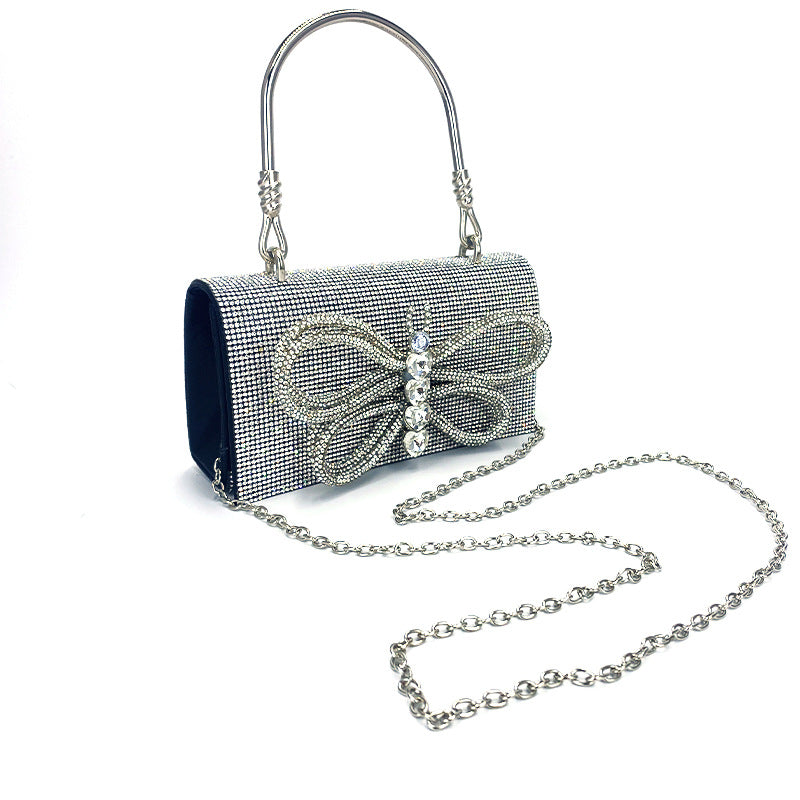 Shiny Butterfly Diamond Dinner Bag