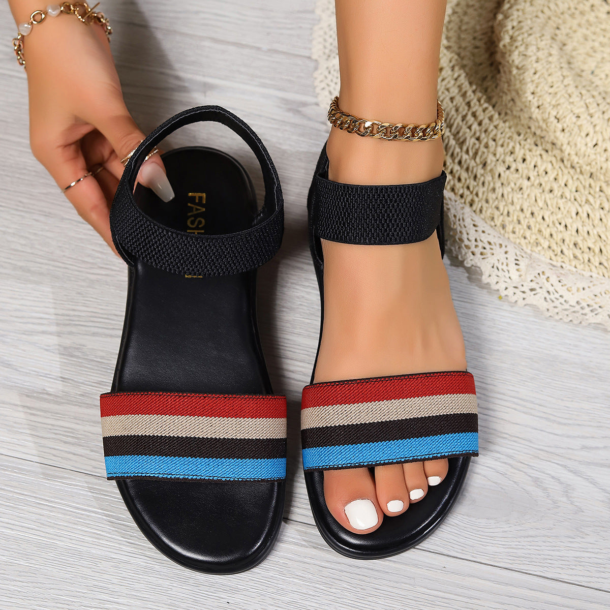 Summer Fish Mouth Flat Sandals for Women