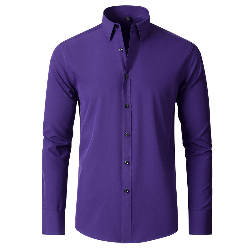 Men's Non-Iron Business Shirt with Full Elasticity